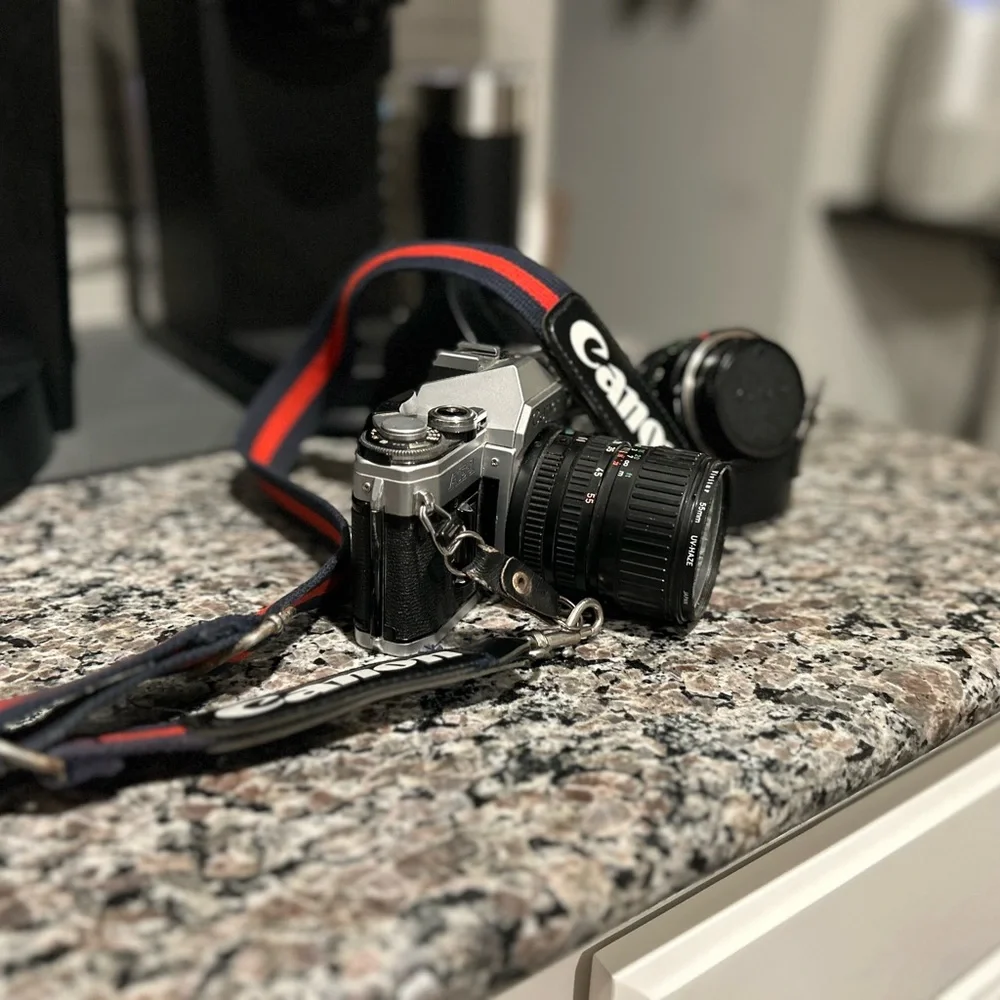 Canon AE-1 Black and Silver Film Camera